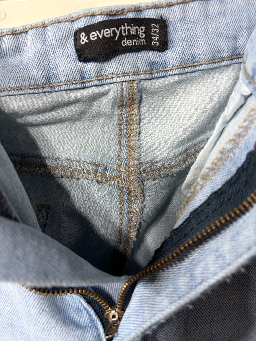 & everything Light Wash Straight Leg Denim Jeans - Classic Everyday‎ Men’s 34x32 - Picture 3 of 6